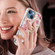 iPhone 13 mini Ring IMD Flowers TPU Phone Case  - Pink Gardenia