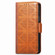 iPhone 13 mini Grid Leather Flip Phone Case  - Brown