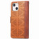 iPhone 13 mini Grid Leather Flip Phone Case  - Brown