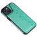 iPhone 13 mini Six Cats Embossing Pattern Shockproof Phone Case  - Green