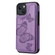 iPhone 13 mini Butterfly Embossing Pattern Shockproof Phone Case  - Purple