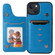 iPhone 13 mini Six Cats Embossing Pattern Shockproof Phone Case  - Blue