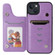 iPhone 13 mini Six Cats Embossing Pattern Shockproof Phone Case  - Purple