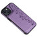 iPhone 13 mini Six Cats Embossing Pattern Shockproof Phone Case  - Purple