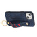 iPhone 13 mini Wristband Wallet Leather Phone Case  - Blue