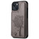 iPhone 13 mini Cat Tree Embossing Pattern Shockproof Phone Case  - Gray
