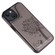 iPhone 13 mini Cat Tree Embossing Pattern Shockproof Phone Case  - Gray