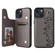 iPhone 13 mini Six Cats Embossing Pattern Shockproof Phone Case  - Grey