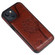 iPhone 13 mini Cat Tree Embossing Pattern Shockproof Phone Case  - Brown