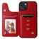 iPhone 13 mini Six Cats Embossing Pattern Shockproof Phone Case  - Red