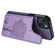 iPhone 13 mini Cat Tree Embossing Pattern Shockproof Phone Case  - Purple