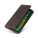 iPhone 13 mini Simple Suction Closure Horizontal Flip Leather Case with Holder & Card Slot & Wallet  - Brown