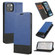 iPhone 13 mini Cross Texture Magnetic Horizontal Flip Leather Case with Card Slots & Holder & Wallet  - Blue