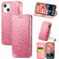 iPhone 13 mini  Blooming Mandala Embossed Pattern Magnetic Horizontal Flip Leather Case with Holder & Card Slots & Wallet - Pink