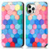 iPhone 13 mini Colorful Magnetic Horizontal Flip PU Leather Case with Holder & Card Slot & Wallet  - Color Honeycomb