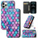 iPhone 13 mini Colorful Magnetic Horizontal Flip PU Leather Case with Holder & Card Slot & Wallet  - Purple Scales