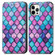 iPhone 13 mini Colorful Magnetic Horizontal Flip PU Leather Case with Holder & Card Slot & Wallet  - Purple Scales