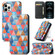 iPhone 13 mini Colorful Magnetic Horizontal Flip PU Leather Case with Holder & Card Slot & Wallet  - Rhombus Mandala