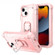 iPhone 13 mini PC + Rubber 3-layers Shockproof Protective Case with Rotating Holder  - Rose Gold