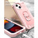 iPhone 13 mini PC + Rubber 3-layers Shockproof Protective Case with Rotating Holder  - Rose Gold