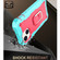 iPhone 13 mini PC + Rubber 3-layers Shockproof Protective Case with Rotating Holder  - Mint Green + Rose Red