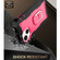 iPhone 13 mini PC + Rubber 3-layers Shockproof Protective Case with Rotating Holder  - Black + Rose Red