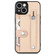 iPhone 13 mini Wristband Kickstand Card Wallet Back Cover Phone Case with Tool Knife - Khaki