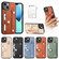 iPhone 13 mini Wristband Kickstand Card Wallet Back Cover Phone Case with Tool Knife - Khaki