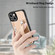 iPhone 13 mini Wristband Kickstand Card Wallet Back Cover Phone Case with Tool Knife - Black
