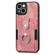iPhone 13 mini Retro Skin-feel Ring Card Wallet Phone Case - Pink