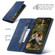 iPhone 13 mini TTUDRCH RFID Retro Texture Magnetic Leather Phone Case - Blue