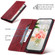 iPhone 13 mini TTUDRCH RFID Retro Texture Magnetic Leather Phone Case - Red
