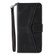 iPhone 13 mini Nail Skin Feel Stitching Calf Texture Leather Phone Case - Black