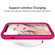 iPhone 13 mini Wave Pattern 3 in 1 Silicone + PC Shockproof Protective Case  - Hot Pink