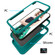 iPhone 13 mini Wave Pattern 3 in 1 Silicone + PC Shockproof Protective Case  - Dark Sea Green
