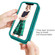 iPhone 13 mini Wave Pattern 3 in 1 Silicone + PC Shockproof Protective Case  - Dark Sea Green