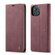 iPhone 13 mini CaseMe-013 Multifunctional Retro Frosted Horizontal Flip Leather Case with Card Slot & Holder & Wallet  - Wine Red