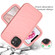 iPhone 13 mini Wave Pattern 3 in 1 Silicone + PC Shockproof Protective Case  - Rose Gold