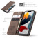 iPhone 13 mini CaseMe-013 Multifunctional Retro Frosted Horizontal Flip Leather Case with Card Slot & Holder & Wallet  - Coffee