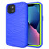 iPhone 13 mini Wave Pattern 3 in 1 Silicone + PC Shockproof Protective Case  - Blue+Olivine