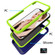 iPhone 13 mini Wave Pattern 3 in 1 Silicone + PC Shockproof Protective Case  - Navy+Olivine