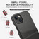 iPhone 13 mini Suteni Calf Texture Back Cover Phone Case with Card Slots  - Black