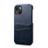 iPhone 13 mini Suteni Calf Texture Back Cover Phone Case with Card Slots  - Blue