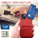 iPhone 13 mini Suteni Calf Texture Back Cover Phone Case with Card Slots  - Red