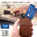 iPhone 13 mini Suteni Calf Texture Back Cover Phone Case with Card Slots  - Brown