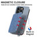 iPhone 13 mini Geometric Wallet Phone Case with Lanyard  - Blue