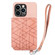 iPhone 13 mini Geometric Wallet Phone Case with Lanyard  - Pink
