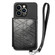 iPhone 13 mini Geometric Wallet Phone Case with Lanyard  - Black