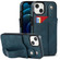 iPhone 13 mini Crazy Horse Texture Shockproof TPU + PU Leather Case with Card Slot & Wrist Strap Holder  - Sapphire Blue