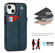 iPhone 13 mini Crazy Horse Texture Shockproof TPU + PU Leather Case with Card Slot & Wrist Strap Holder  - Sapphire Blue